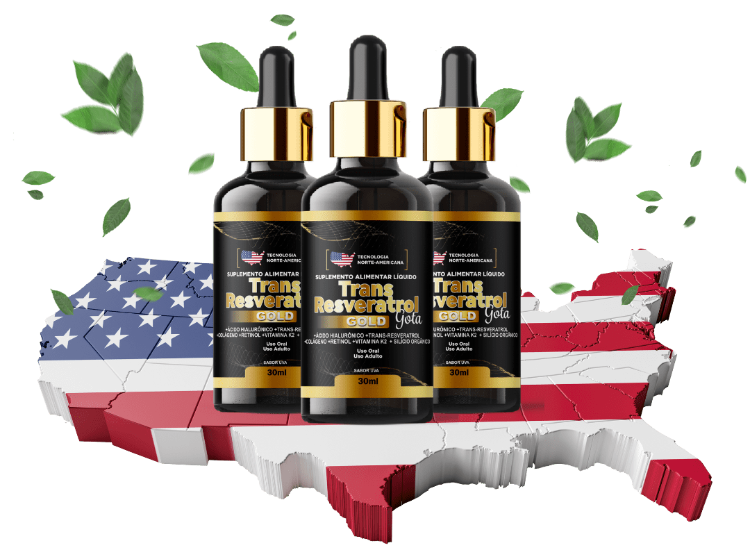 Trans Resveratrol Americano + Vitamina K2 gotas para a pele